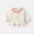 Spring New Baby Rabbit Hoodie Dress Set, Girl Baby Cartoon Top and Leggings Two-Piece Trendy Outfit