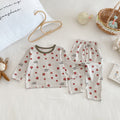 Autumn New Baby Full Print Home Wear Set, Cartoon Top and Long Pants Two-Piece Set Fashion