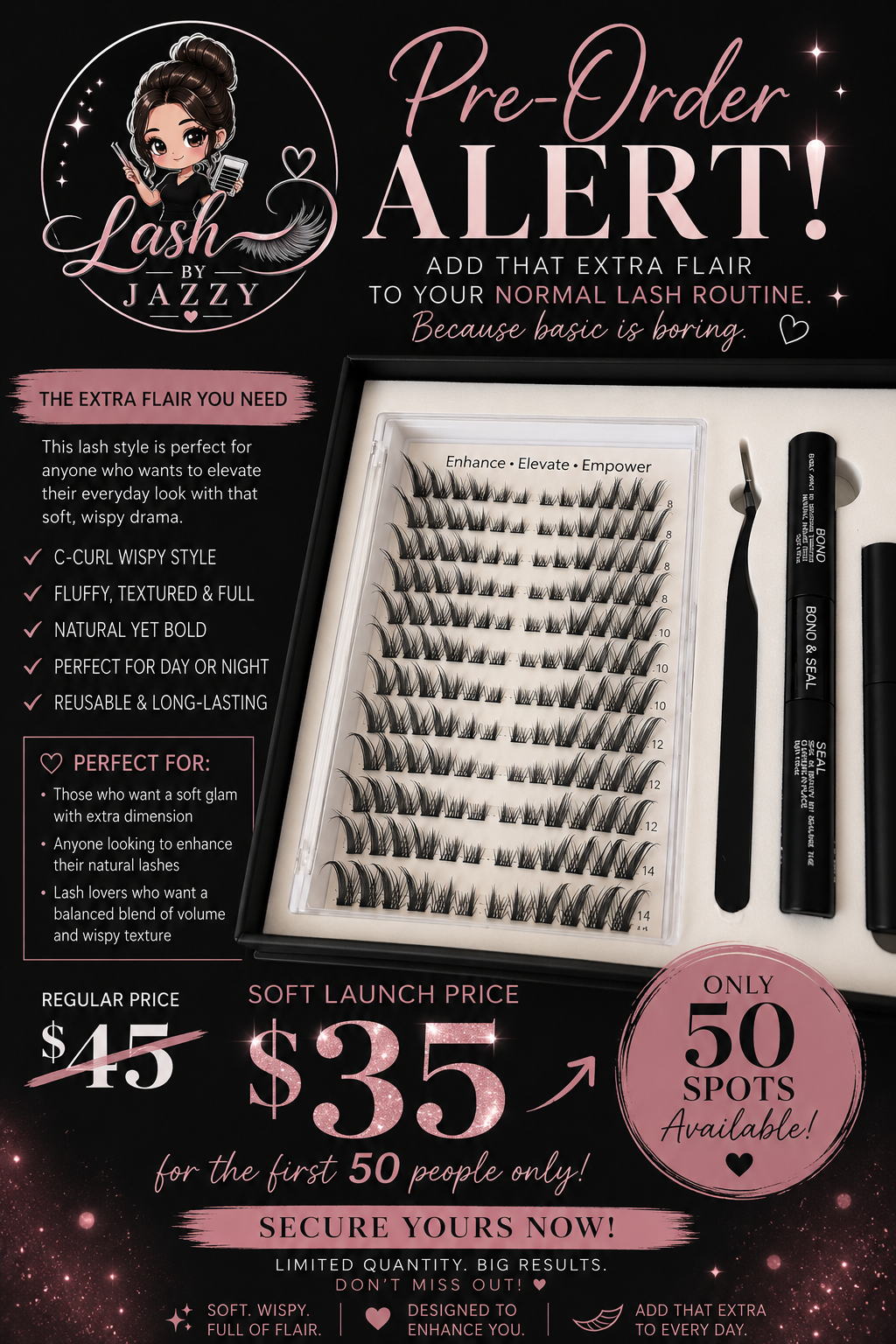 Bold Wispy Glam Clusters